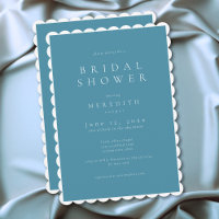Modern Minimal Elegant French Blue Bridal Shower