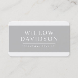 MODERN MINIMAL elegant plain clean pale grey grey Business Card