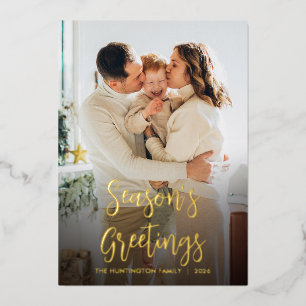 Modern Minimal Elegant Script 2 Photo Christmas