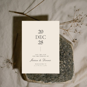 Modern Minimal Elegant Script Boho Save the Date Invitation