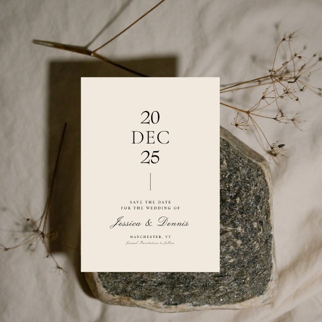 Modern Minimal Elegant Script Boho Save the Date Invitation (Creator Uploaded)