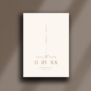 Modern Minimal Elegant Script Boho Save the Date Invitation