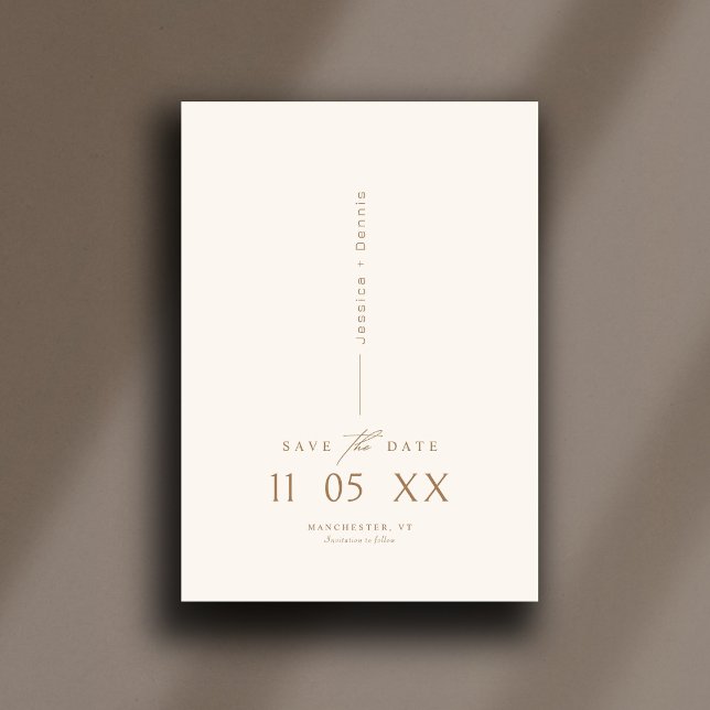 Modern Minimal Elegant Script Boho Save the Date Invitation (Creator Uploaded)