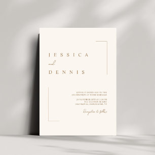 Modern Minimal Elegant Script Chic Boho Wedding Invitation