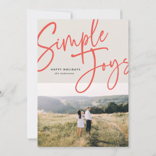 Modern, minimal elegant script holiday photo