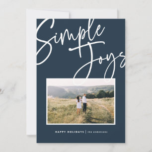 Modern, minimal elegant script holiday photo