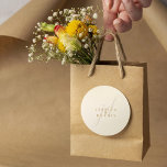Modern Minimal Elegant Script Monogram Wedding Classic Round Sticker<br><div class="desc">Modern Minimal Elegant Script Monogram Wedding Classic Round Sticker Add a touch of elegance to your wedding with these modern, minimalist, and elegant script monogram classic round stickers. Crafted in classic copper and bridal heath colours, these stickers are perfect for sealing invitations, favour bags, or adding a personalised touch to...</div>