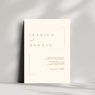 Modern Minimal Elegant Script Typography Wedding Invitation