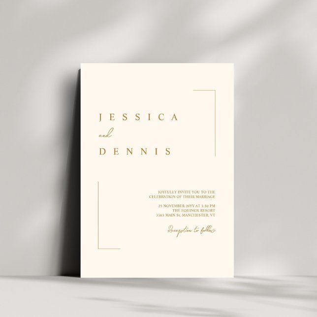 Modern Minimal Elegant Script Typography Wedding Invitation (Creator Uploaded)