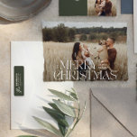 Modern minimal elegant typography family green<br><div class="desc">Modern minimal elegant typography family olive green address label sticker.</div>