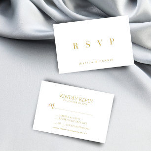 Modern Minimal Elegant Typography Script Wedding RSVP Card