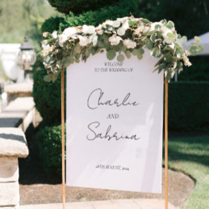 Modern Minimal Elegant Wedding Welcome Sign