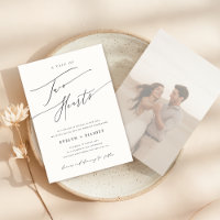 Modern Minimal Faded Photo Wedding