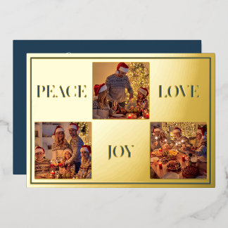 Modern Minimal Family Photo Peace Love & Joy Real