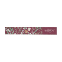 Modern minimal foliage winter burgundy foliage