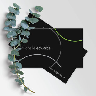 Modern Minimal Geometric Abstract Manager Business Card