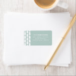 Modern minimal geometric aqua Christmas graphic Label<br><div class="desc">Modern geometric aqua and white Christmas tree bold minimal graphic holiday address label design</div>