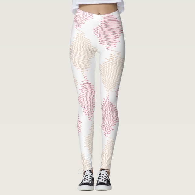 Modern Minimal Geometric Leggings   Abstract Textu (Front)