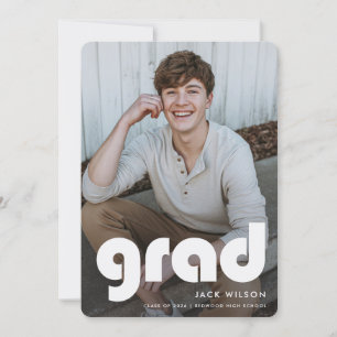Modern Minimal Graduate Photo Graduation Party Invitation