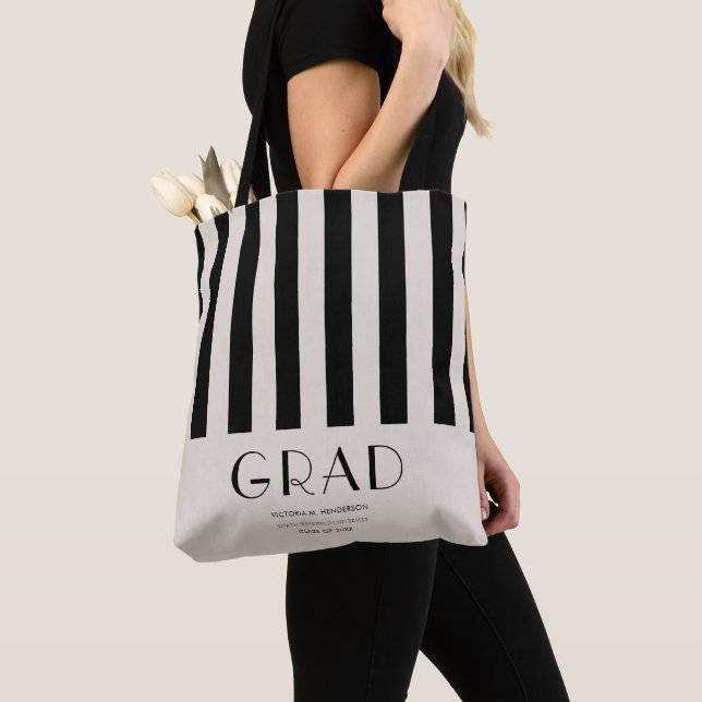 Modern Minimal Graduation Gift Tote Bag (Close Up)
