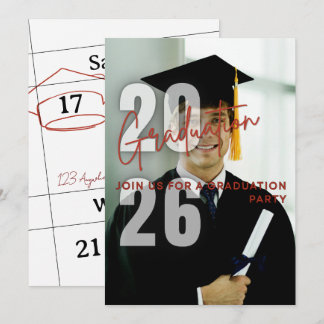Modern Minimal Graduation Party Invitation