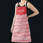 Modern minimal graphic red elegant apron<br><div class="desc">Modern minimal graphic red design Christmas,  birthday,  anniversary gift.</div>