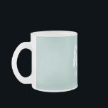 Modern Minimal Green And White Hello And You Name Frosted Glass Coffee Mug<br><div class="desc">Modern Minimal Green And White Hello And You Name</div>