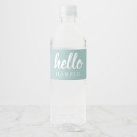 Modern Minimal Green And White Hello And You Name