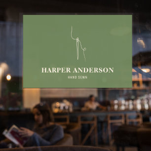 Modern Minimal Green Hand Sewing Professional