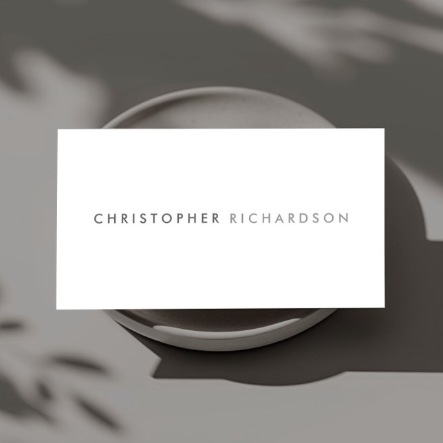 MODERN & MINIMAL Grey/White Business Card (Creator Uploaded)