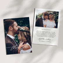 Modern Minimal Handwritten Script 2-Photo Wedding