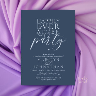 Modern Minimal Happily Ever After Party Reception Invitation