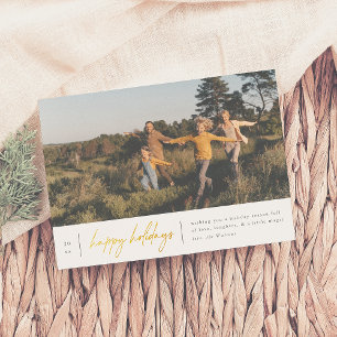 Modern Minimal Happy Holidays Christmas