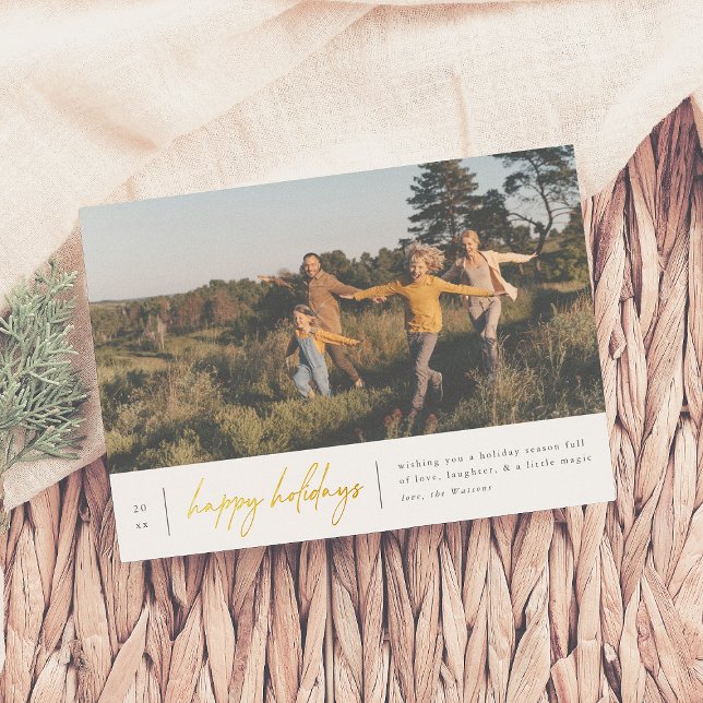 Modern Minimal Happy Holidays Christmas (Creator Uploaded)