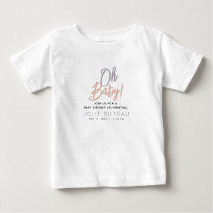 Modern Minimal Heart Boho Baby Shower  T-Shirt