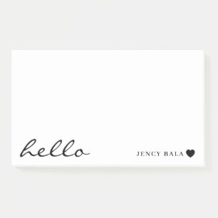 Modern Minimal Heart Clean White Design Post-it Notes