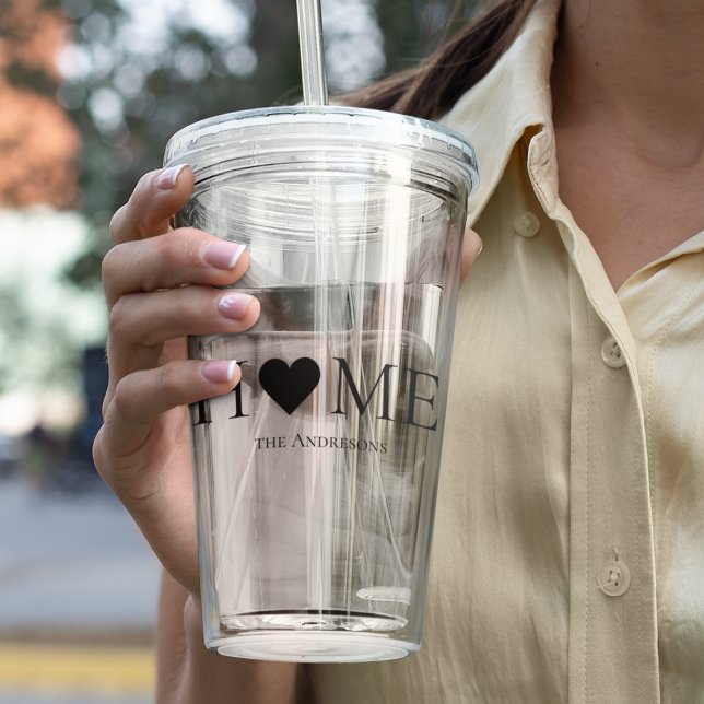 Modern Minimal Home Family Personalised Gift Acrylic Tumbler (Creator Uploaded)