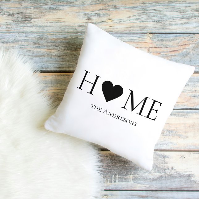 Modern Minimal Home Family Personalised Gift Cushion (Creator Uploaded)