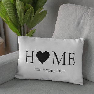 Modern Minimal Home Family Personalised Gift Decorative Cushion