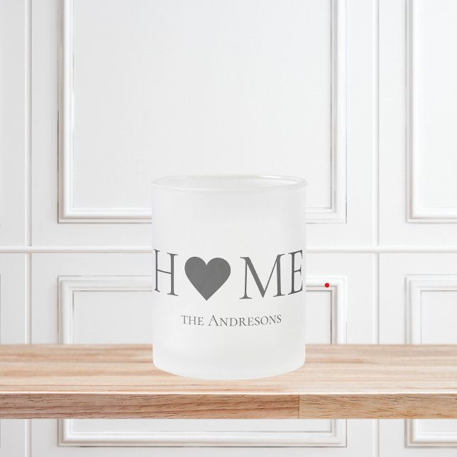Modern Minimal Home Family Personalised Gift Frosted Glass Coffee Mug (Creator Uploaded)