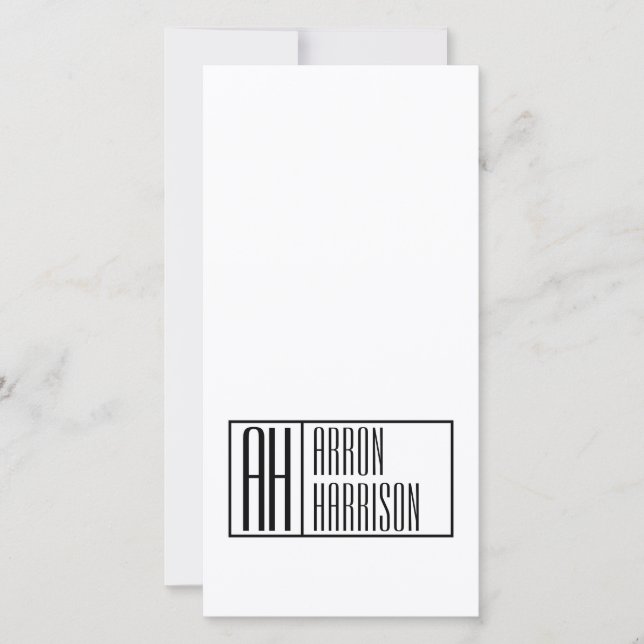 Modern Minimal Initials & Name Logo (Front)