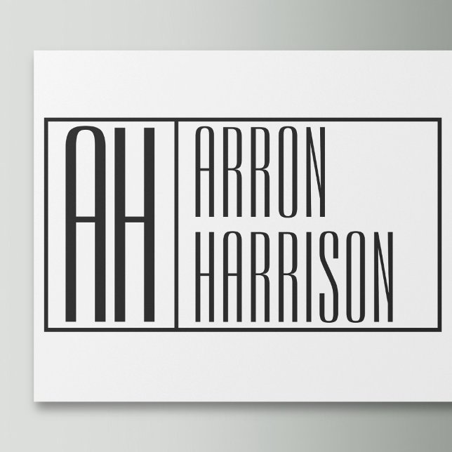 Modern Minimal Initials & Name Logo Wrapping Paper (Creator Uploaded)