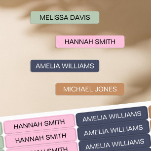 Modern Minimal Kids Waterproof Name Labels