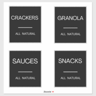 Modern Minimal Kitchen Pantry Storage Labels