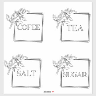 Modern Minimal Kitchen Pantry Storage Labels