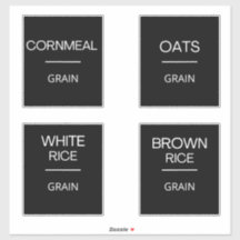 Modern Minimal Kitchen Pantry Storage Labels