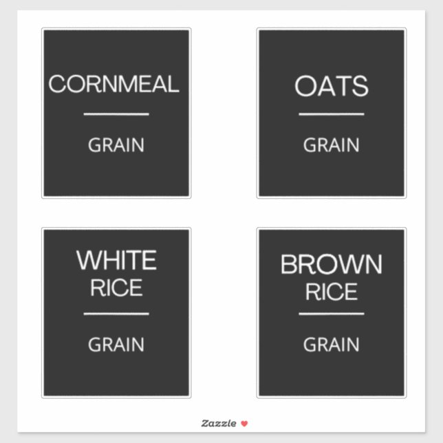 Modern Minimal Kitchen Pantry Storage Labels (Sheet)