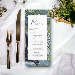 Modern Minimal Landscape Abstract Artistic Wedding Menu