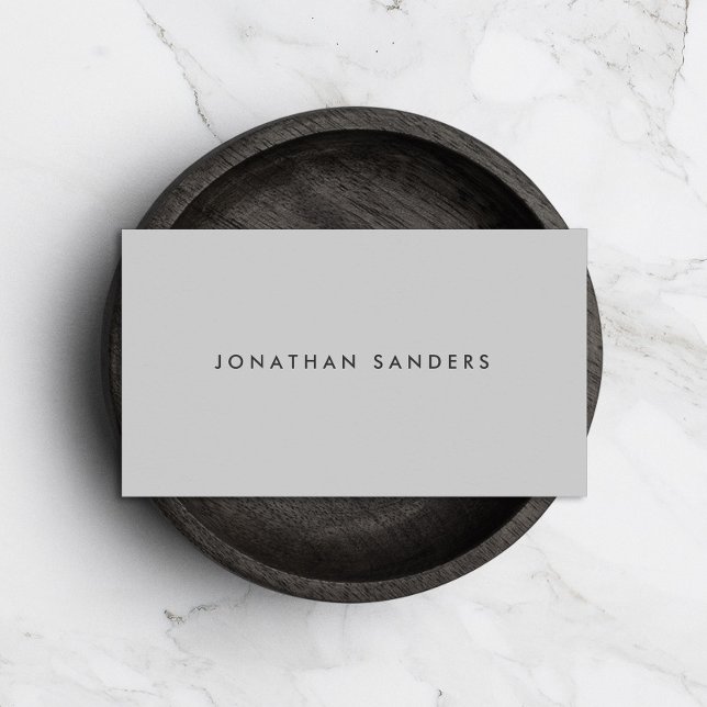 MODERN & MINIMAL Light Grey Business Card (Creator Uploaded)