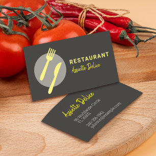 Modern Minimal Logo Kitchen Business & Restaurant Business Card